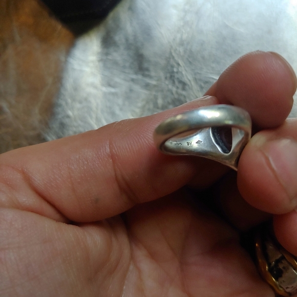 Hum Solid Sterling Silver One Off Corundum Brown Sapphire Ring One Of a Kind - Picture 9 of 16